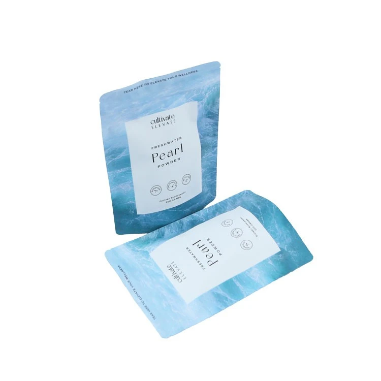 Custom Matte Aluminum Foil Stand-Up Zipper Pouch For Pearl Powder best