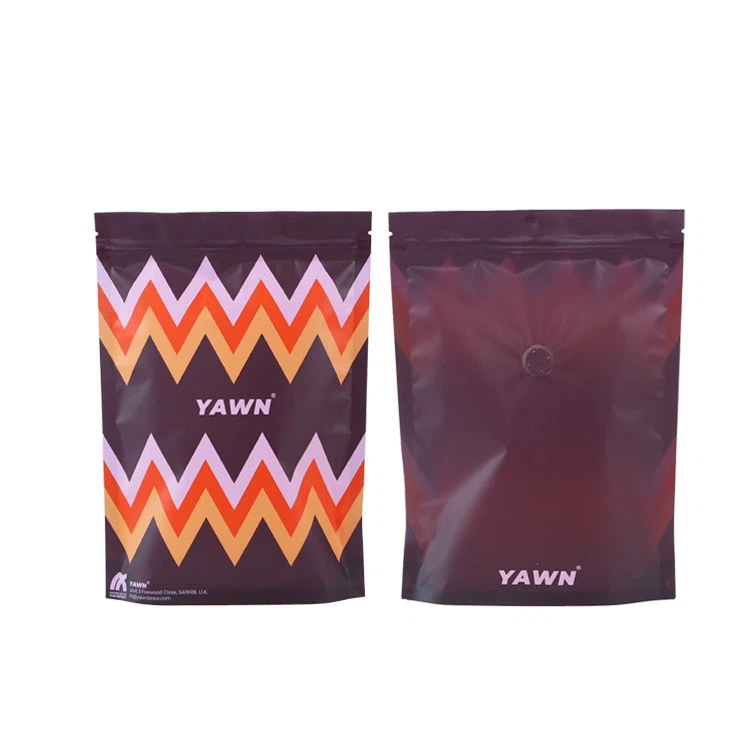 Custom Stand Up Coffee Bag With Valve And Zipper factory