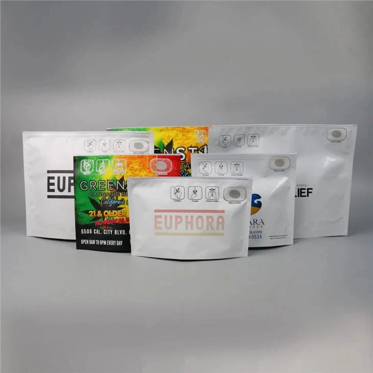 Customized Label Pinch and Slider Child Resistant Bags