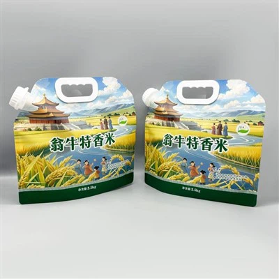 OEM 2.5kg Grain Pouch With Spout And Handle