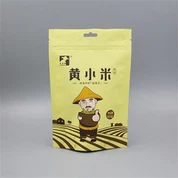 Resealable upright zipper plastic rice bag